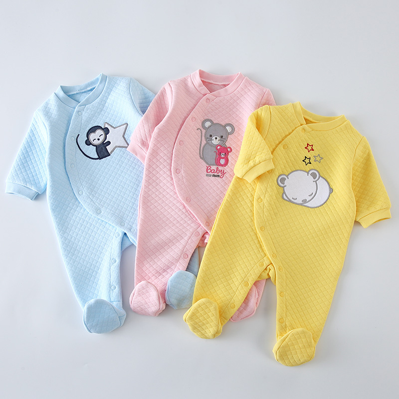 Winter Clothing Newborn - Baby Baumwoll-Strampler Kleidung Neugeborenen Langarm Unisex