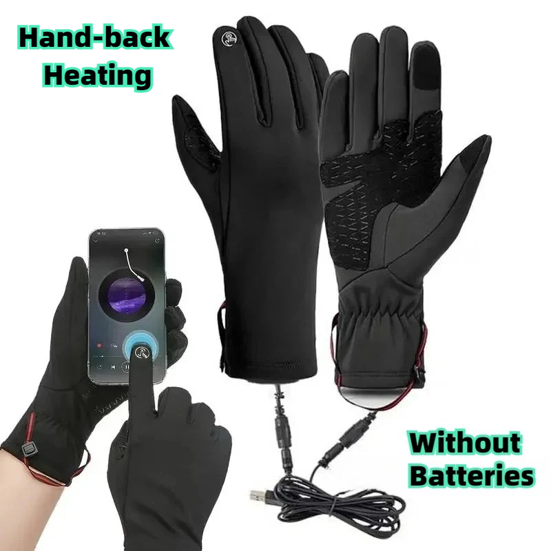 Heated Gloves Electric - Beheizte Winterhandschuhe, wasserdicht, USB-Heizung, elektrische Handschuhe,