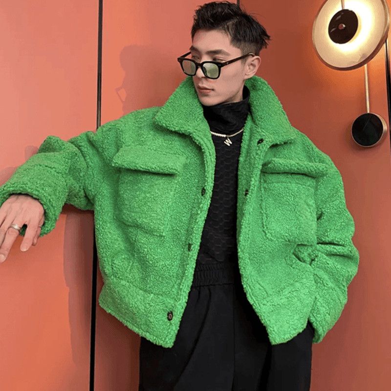 Winter Clothing Trends - 2024 neue Herren Lamm Plüsch jacke