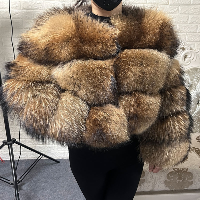 Plus Größe Tops Braun Pelz Mao – Jacket Winter Clothing Bewertung und Preis