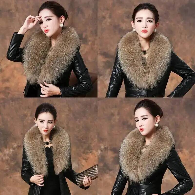 Natürliche Waschbären Pelz Kra – Jacket Winter Clothing Bewertung und Preis
