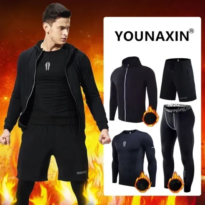 4-teiliges Herren-Fitness-Klei – Winter Yoga Clothing Bewertung und Preis